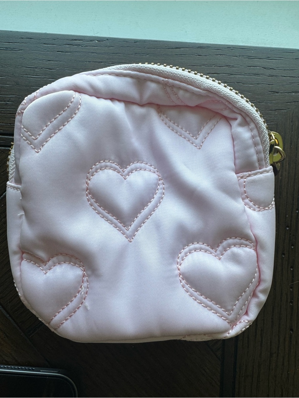 STONEY CLOVER X TARGET COLLAB Pink Quilted Heart Cosmetic Pouch